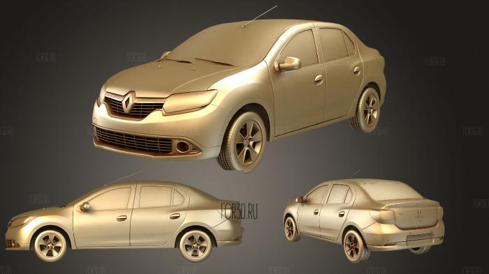 Renault Logan 2015 stl model for CNC